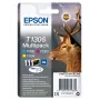 Epson Stag Multipack 3 spalvos T1306 DURABrite Ultra rašalas, didelės talpos (XL), Cianganas, Purpurinė, Geltona, pigmentinis rašalas, 10,1 ml, 1 vnt., kelių spalvų rinkinys