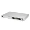 Valdomas jungiklis UBIQUITI USW-PRO-24-EU — 24× Gigabit RJ-45, 2× SFP+, L2/L3, montuojamas į stelažą, sidabrinis