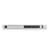 Valdomas jungiklis UBIQUITI USW-PRO-24-EU — 24× Gigabit RJ-45, 2× SFP+, L2/L3, montuojamas į stelažą, sidabrinis