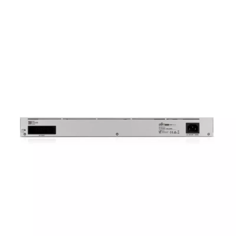 Valdomas jungiklis UBIQUITI USW-PRO-24-EU — 24× Gigabit RJ-45, 2× SFP+, L2/L3, montuojamas į stelažą, sidabrinis