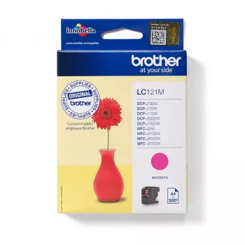 Kasetė Brother LC 121M rausvai raudona 300 puslapių