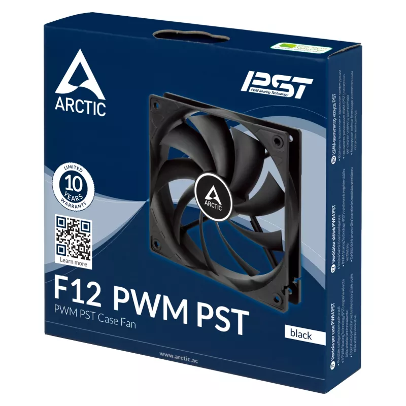 ARCTIC F12 PWM PST 120 mm korpuso ventiliatorius, 230-1350 RPM, 90,1 m³/h