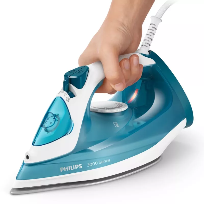 Lyginimo lygintuvas Philips DST3011/20 — 2100 W, keraminis padas, 0,3 L bakelis, 1,9 m laidas, mėlynas