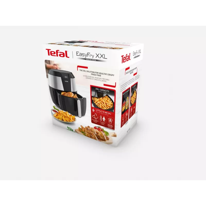 Tefal Easy Fry EY701D Karšto oro gruzdintuvė 5,6 L 1850 W Juoda, Nerūdijantis plienas