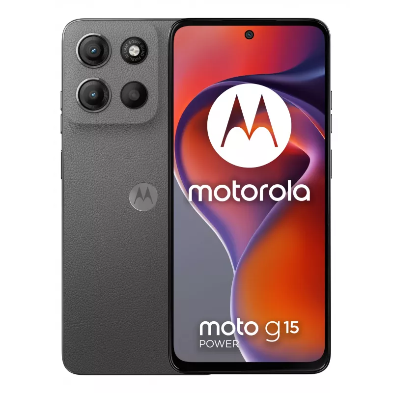Mobilusis telefonas Motorola moto g15 power 6,72 colių Full HD+ Dual SIM Android 15 4G USB Type-C 8 GB RAM 256 GB atminties 6000 mAh pilka