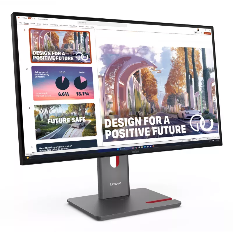 Monitorius Lenovo ThinkVision P27QD-40, 68,6 cm (27 colių), 2560 x 1440 pikselių, Wide Quad HD, LED, 6 ms, Juodas