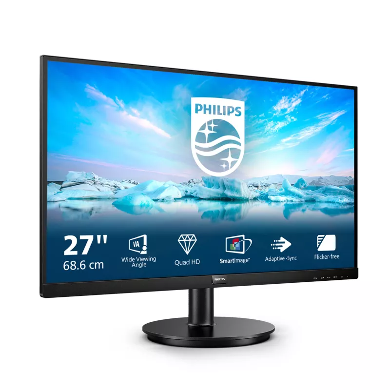 Philips V Line 275V8LA/00 monitorius 68,6 cm (27 colių) 2560 x 1440 pikselių Quad HD LED juodas
