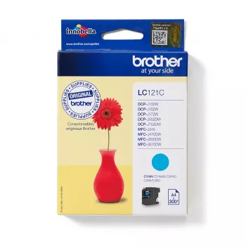 Brother LC121C kasetė 1 vnt. Originali Cyan