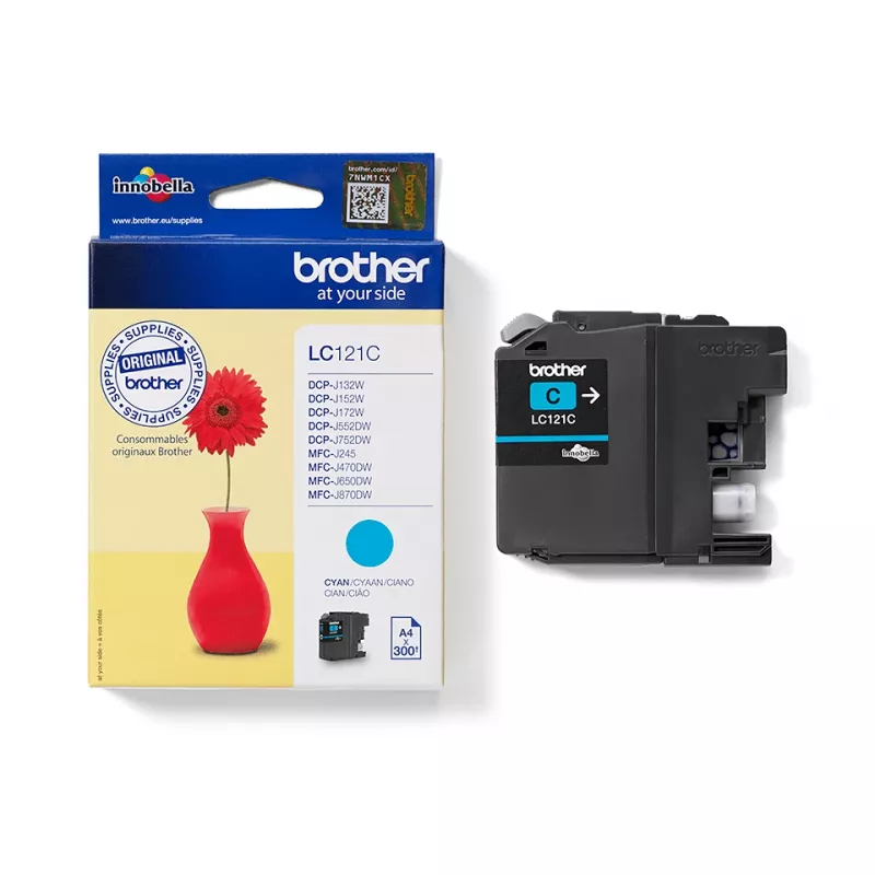 Brother LC121C kasetė 1 vnt. Originali Cyan