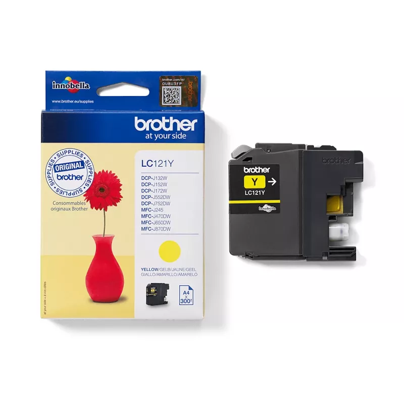Brother LC-121Y geltona originali kasetė 1 vnt.