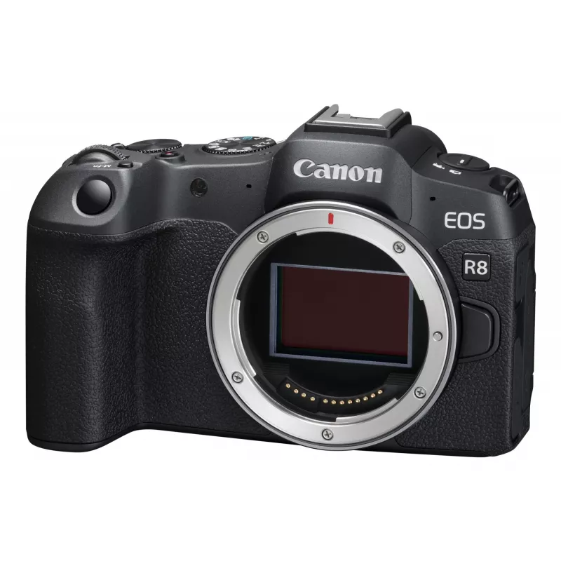 Veidrodinis fotoaparatas Canon EOS R8, 24,2 MP, 6000 x 4000 pikselių, CMOS, 4K Ultra HD, liečiamas ekranas, juodas