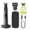 Philips OneBlade Pro 360 QP6652/61 Veidui ir Kūnui, Įmontuotas ekranas, Skalbianas, Akumuliatorius, Chromas
