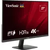 Viewsonic VA2708-4K-HD kompiuterio monitorius 68,6 cm (27 colių) 3840 x 2160 pikselių 4K Ultra HD LED juodas