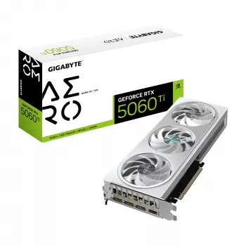GIGABYTE GeForce RTX 5060 Ti AERO OC 16G vaizdo plokštė – 16 GB GDDR7, 128 bit, PCI-E 5.0, 2647 MHz, 3x DisplayPort, 1x HDMI, GV-N506TAERO OC-16GD