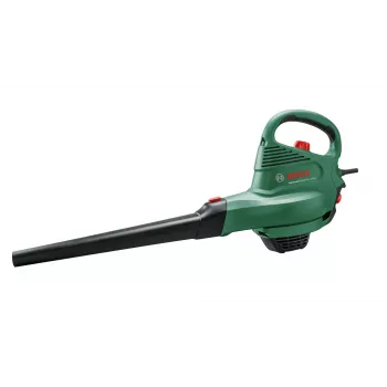 Rankinis pūstuvas Bosch Universal GardenTidy 2300 — 2300 W, 576 m³/h, 45 L rinkimo maišas, 185–285 km/h, smulkinimo funkcija