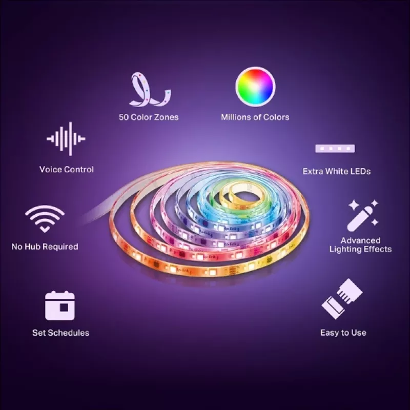 TP-Link Tapo L930-5 išmanioji LED juosta, RGB, 5 m, Wi-Fi, balta