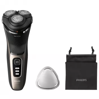 Elektrinis skustuvas Philips 3000 Series S3242/12 — 3 galvutės, šlapias ir sausas, 60 min veikimo, ličio jonų