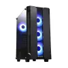 Korpusas CHIEFTEC GS-01B-OP Tower Juodas – grūdintas stiklas, RGB ventiliatoriai, tinka ATX/Micro-ATX, GPU iki 320 mm