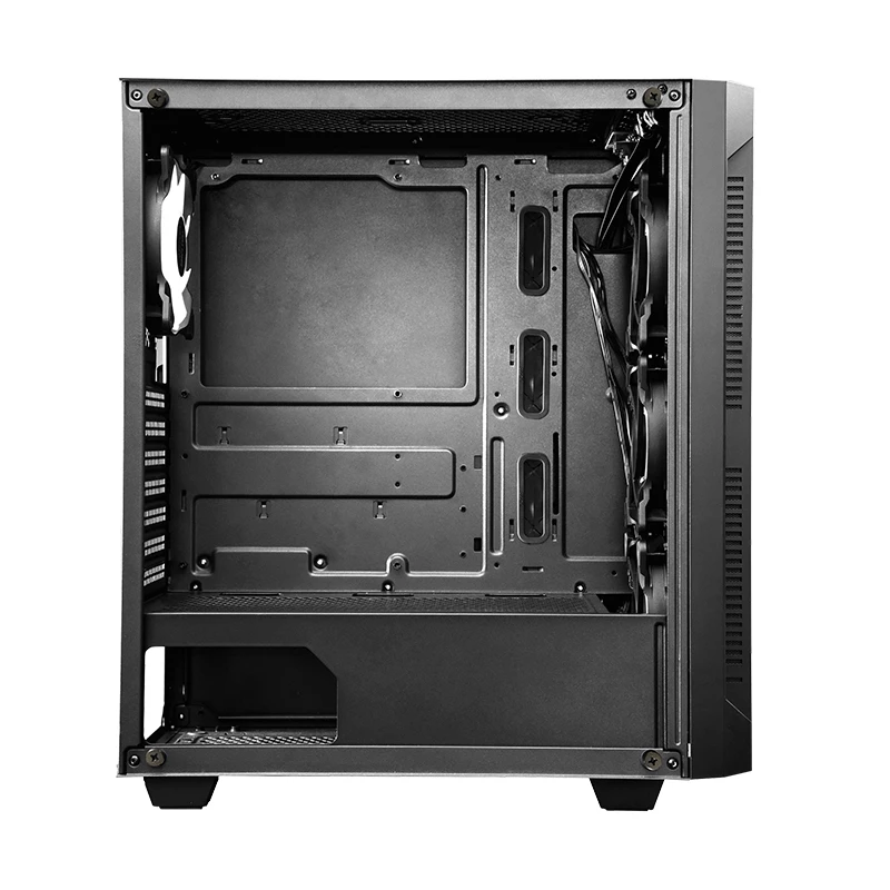 Korpusas CHIEFTEC GS-01B-OP Tower Juodas – grūdintas stiklas, RGB ventiliatoriai, tinka ATX/Micro-ATX, GPU iki 320 mm