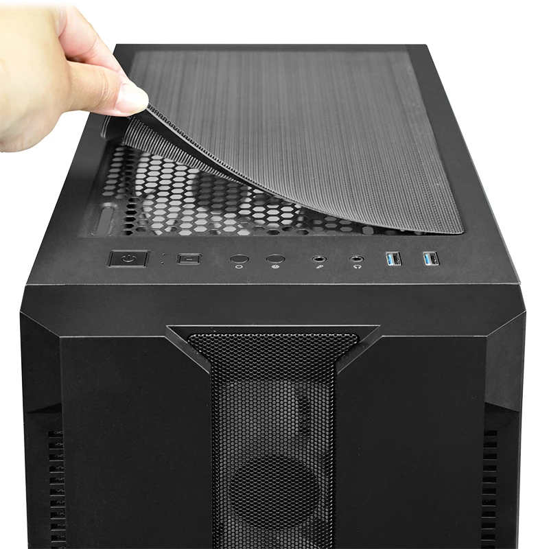 Korpusas CHIEFTEC GS-01B-OP Tower Juodas – grūdintas stiklas, RGB ventiliatoriai, tinka ATX/Micro-ATX, GPU iki 320 mm