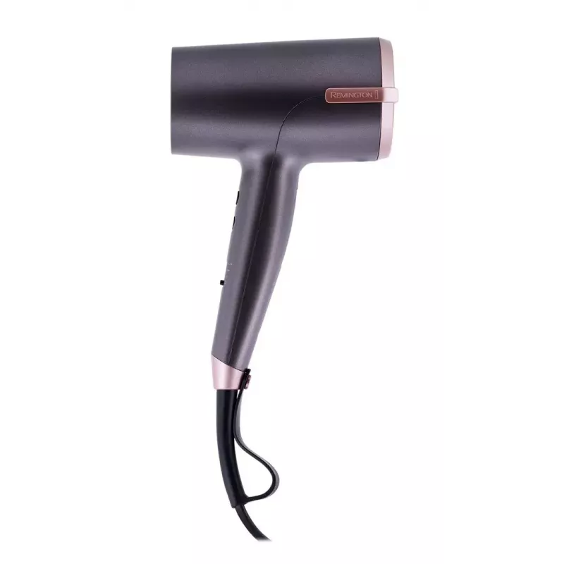 Plaukų džiovintuvas Remington D6077 2000 W, joninė funkcija, šalto oro pūtimas, difuzorius, 3 temperatūros nustatymai, pilka/bronzinė