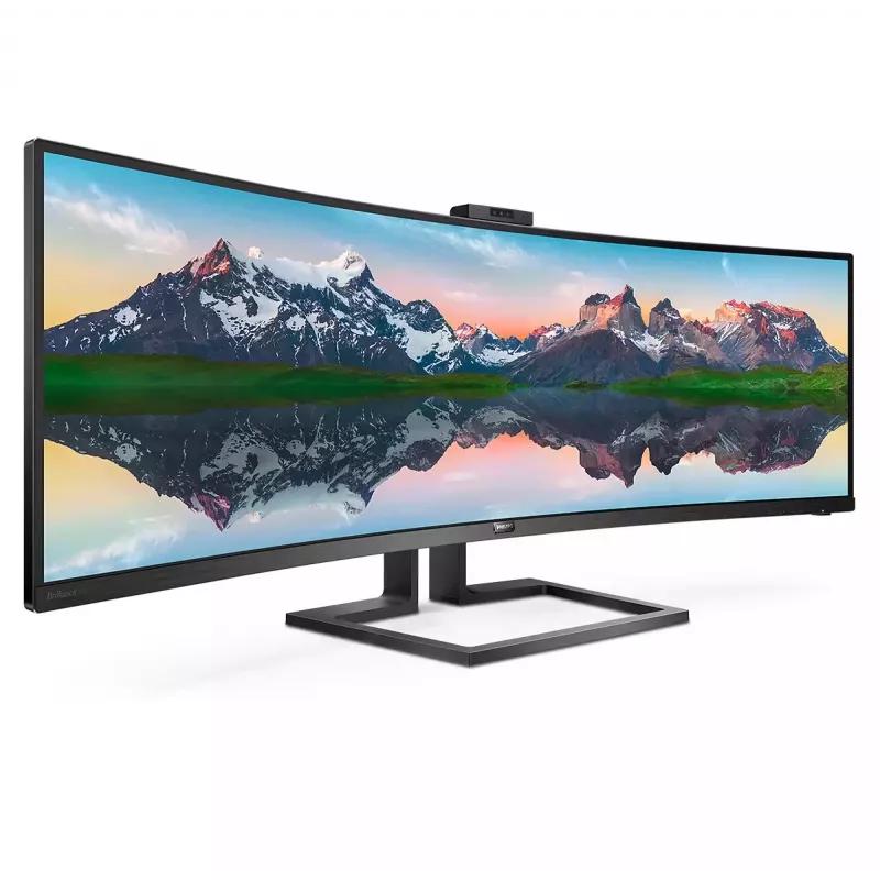 Philips P Line 32:9 SuperWide lenktas LCD monitorius 499P9H/00, 124 cm (48,8 colio), 5120 x 1440 pikselių, UltraWide Dual Quad HD, LCD, 5 ms, Juodas