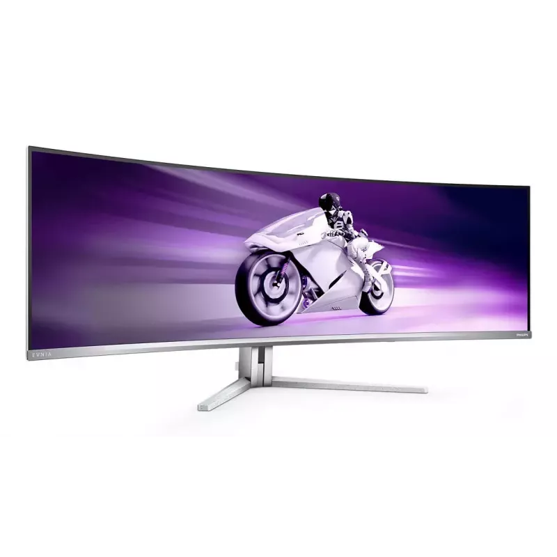 Philips Evnia 8000 49M2C8900L/00 kompiuterio monitorius 124,2 cm (48,9 colio) 5120 x 1440 pikselių Dual QHD QD-OLED Baltas
