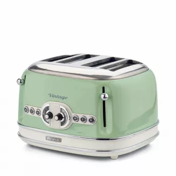 Ariete 156 Vintage skrudintuvas, 4 lizdai, 1600 W, 6 skrudinimo lygiai, nerūdijantis plienas, pastelinė žalia