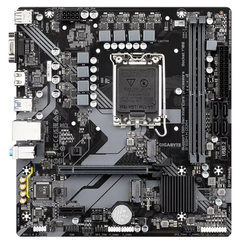 GIGABYTE B760M H DDR4 pagrindinė plokštė