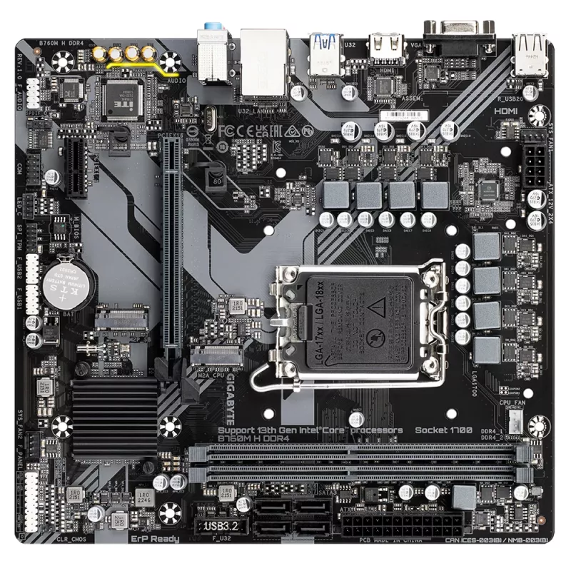 GIGABYTE B760M H DDR4 pagrindinė plokštė