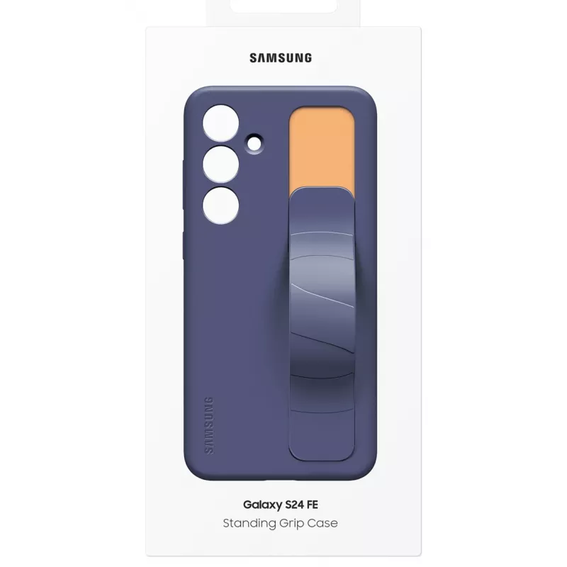 Dėklas Samsung Galaxy S24 FE Standing Grip Case tamsiai mėlynas