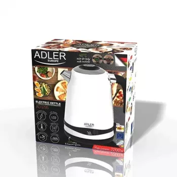 Elektrinis virdulys Adler 1,7 L 2200 W Baltas