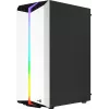 PC korpusas AEROCOLL Bionic Midi Tower baltas – ATX, grūdintas stiklas, 2x3,5 colio vietos, 6x2,5 colio, 297 mm GPU, mėlynas LED