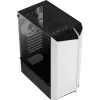 PC korpusas AEROCOLL Bionic Midi Tower baltas – ATX, grūdintas stiklas, 2x3,5 colio vietos, 6x2,5 colio, 297 mm GPU, mėlynas LED