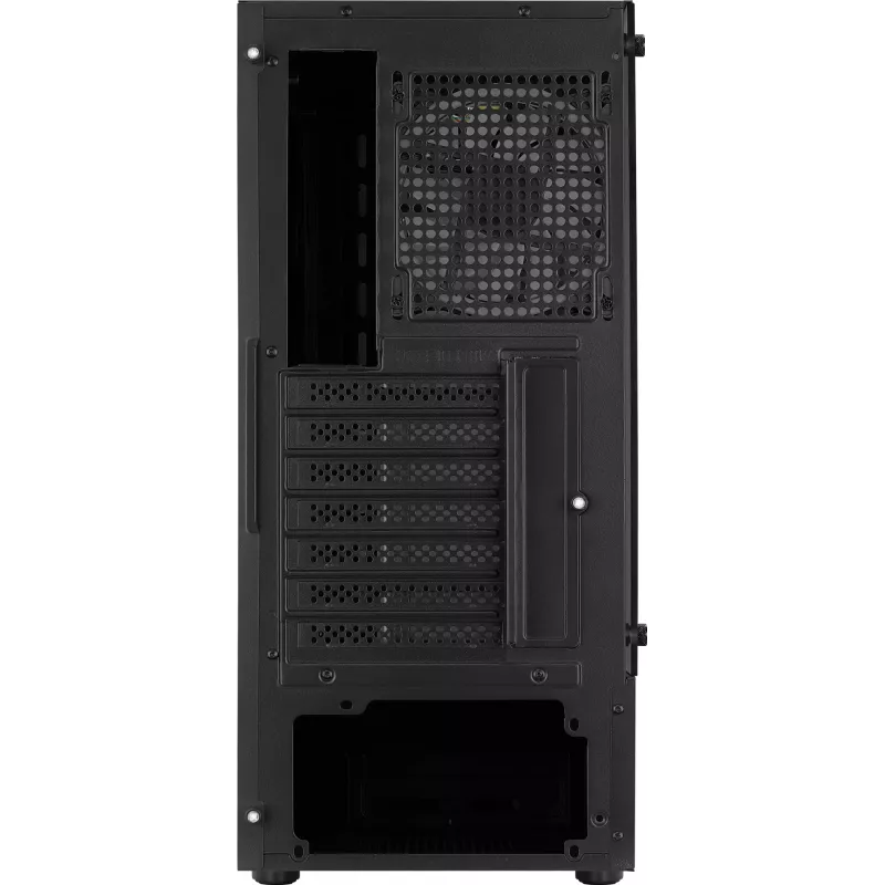 PC korpusas AEROCOLL Bionic Midi Tower baltas – ATX, grūdintas stiklas, 2x3,5 colio vietos, 6x2,5 colio, 297 mm GPU, mėlynas LED