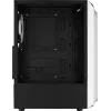 PC korpusas AEROCOLL Bionic Midi Tower baltas – ATX, grūdintas stiklas, 2x3,5 colio vietos, 6x2,5 colio, 297 mm GPU, mėlynas LED