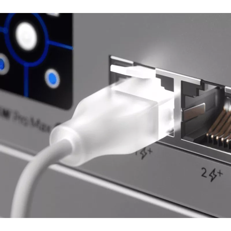 Ethernet jungiamasis laidas UBIQUITI UACC-Cable-Patch-EL 0,3 m Cat6 2,5Gbps PoE++ baltas