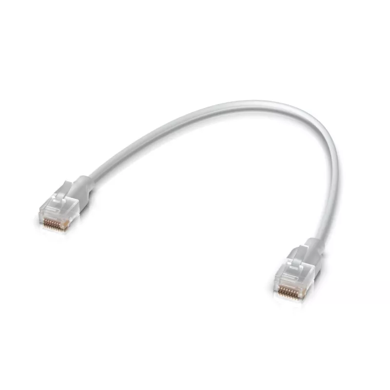 Ethernet jungiamasis laidas UBIQUITI UACC-Cable-Patch-EL 0,3 m Cat6 2,5Gbps PoE++ baltas