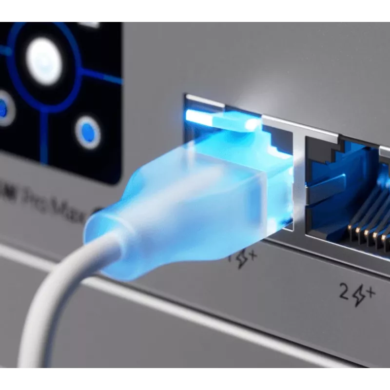 Ethernet jungiamasis laidas UBIQUITI UACC-Cable-Patch-EL 0,3 m Cat6 2,5Gbps PoE++ baltas