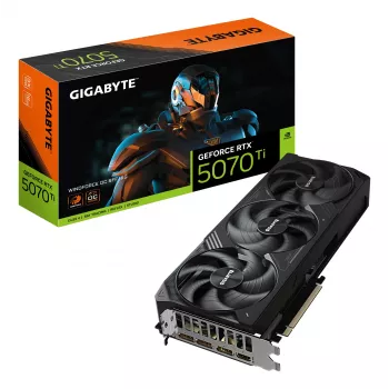 GIGABYTE GeForce RTX 5070 Ti WINDFORCE OC SFF 16G vaizdo plokštė - 16GB GDDR7, 256 bit, PCI-E 5.0, 2497 MHz branduolio dažnis, 3x DP 2.1a, 1x HDMI 2.1b, NVIDIA DLSS 4, GV-N507TWF3OC-16GD