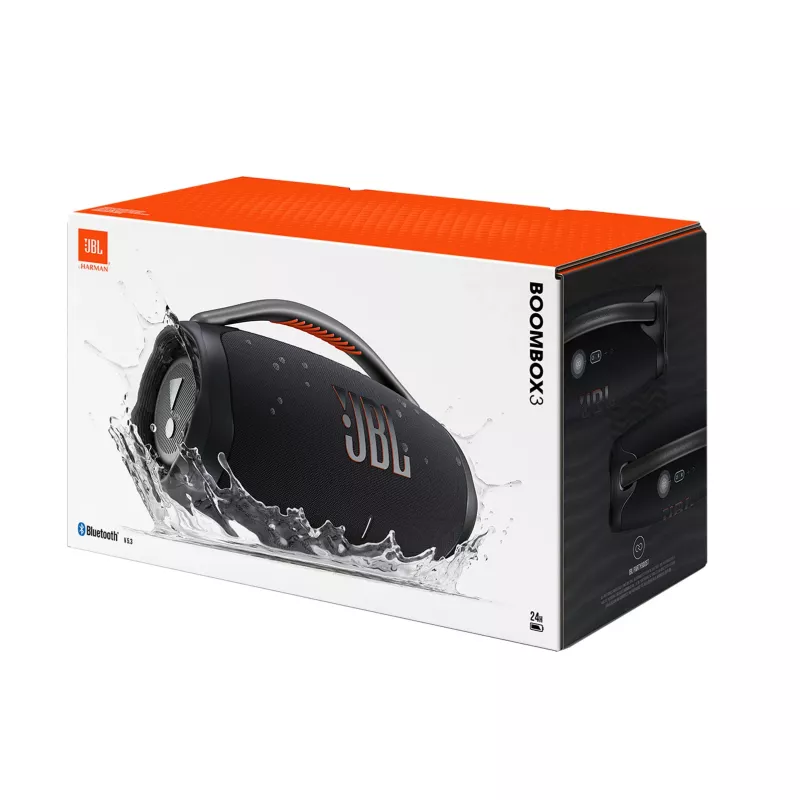 JBL BOOMBOX 3 Stereo nešiojamas garsiakalbis juodas