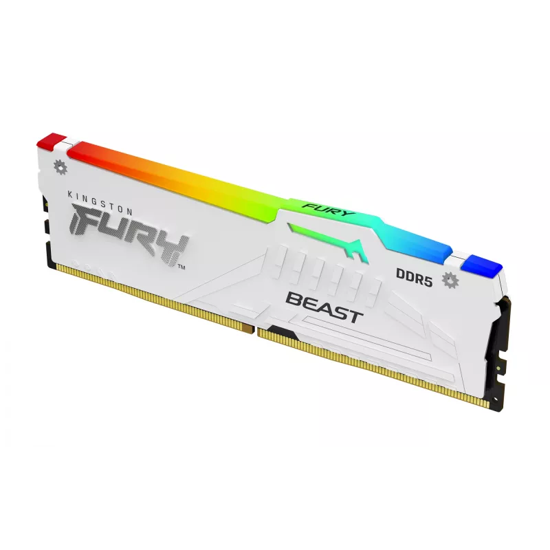 Kingston FURY Beast 32GB (2x16GB) DDR5 5600MHz CL36 atminties rinkinys Baltas RGB EXPO