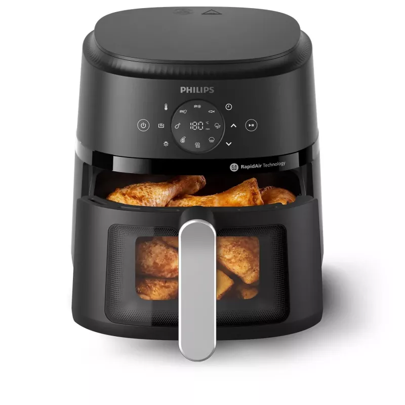Philips 2000 serijos NA221/00 gruzdintuvė Viena 4,2 L Stalviršinė 1500 W Karšto oro gruzdintuvė Juoda, Sidabrinė