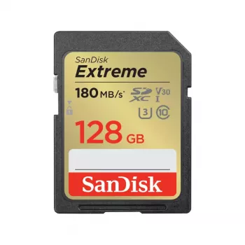 WESTERN DIGITAL SanDisk Extreme SDHC atminties kortelė 128GB 180MB/s 90MB/s UHS-I Class 10 U3 V30