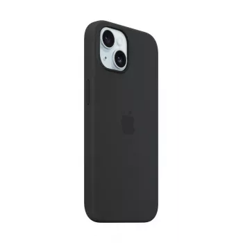 APPLE iPhone 15 - Silikoninis dėklas su MagSafe - Juoda