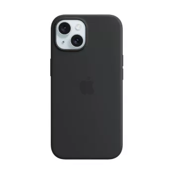 APPLE iPhone 15 - Silikoninis dėklas su MagSafe - Juoda