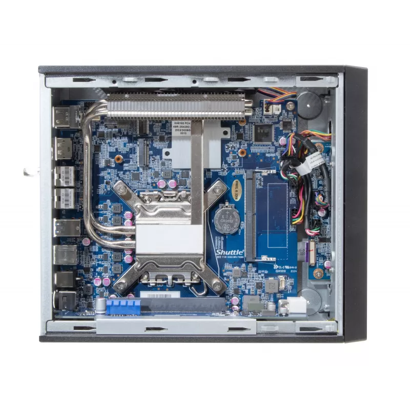 Shuttle XPC slim Barebone XH610G2 - S1700, Intel H610, 1xDP, 2xHDMI, 2 PCIe lizdai (1x 16X ir 1x X1), 2x Intel LAN (1G + 2.5G), 8x USB, 1x 2.5 colio, 3x M.2, 24/7 nepertraukiamas darbas