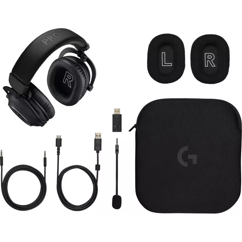 LOGITECH Pro X 2 Lightspeed belaidės ausinės žaidimams - juodos