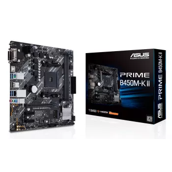 ASUS Prime B450M-K II pagrindinė plokštė AMD B450 Socket AM4 micro ATX