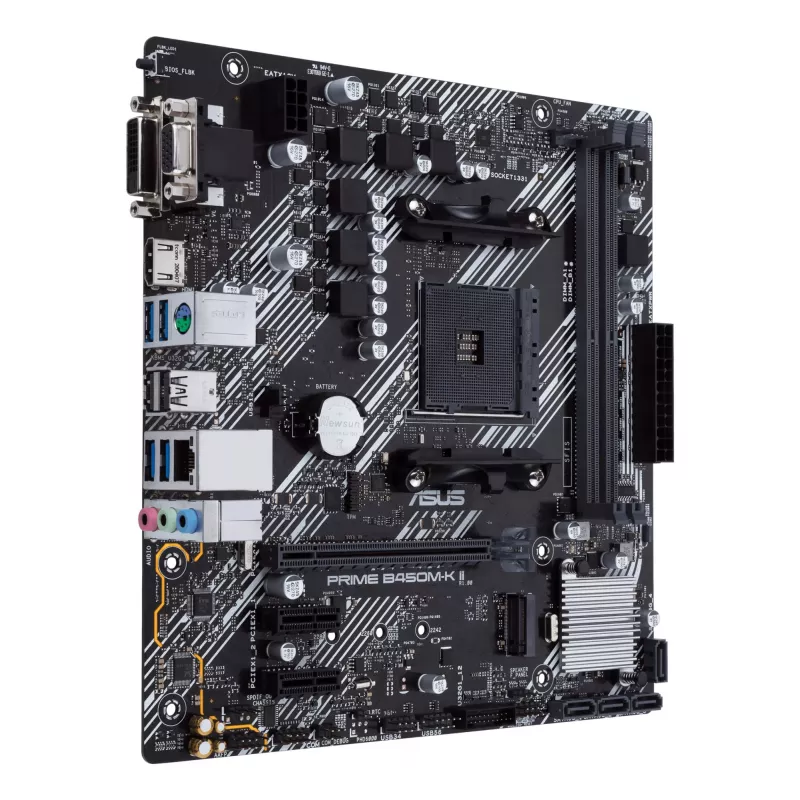 ASUS Prime B450M-K II pagrindinė plokštė AMD B450 Socket AM4 micro ATX